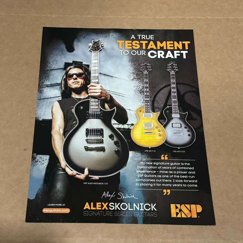 Alex Skolnick of Testament - ESP Guitars - Print Advertisement